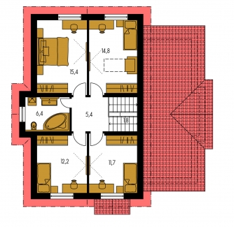 Grundriss des Obergeschosses - TREND 280
